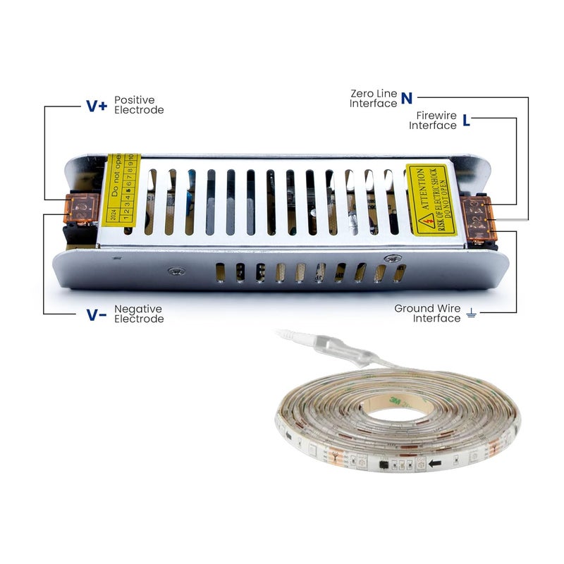 درافل محول طاقة Duravel LED، 24 فولت تيار مستمر 60 واط، هيكل معدني رفيع - Image 3
